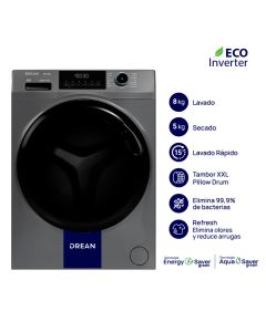 LAVASECARROPA LSCDR0805SGO 8 KG CARGA FRONTAL